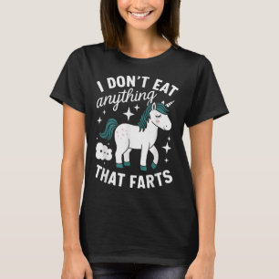 Grappig Vegan Ik eet niets dat groente scheten T-shirt