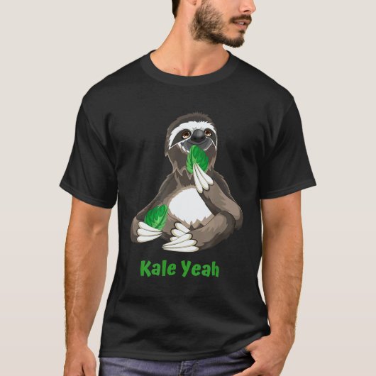 Grappig Vegan Luiaard Koolblad Vegetarisch Cadeau T-shirt (Voorkant)