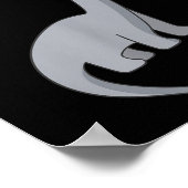 Grappig Vegan T Shirt met dinosaurus Afbeelding Poster (Hoek)