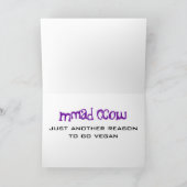 Grappig vegan wenskaart kaart (Binnen)