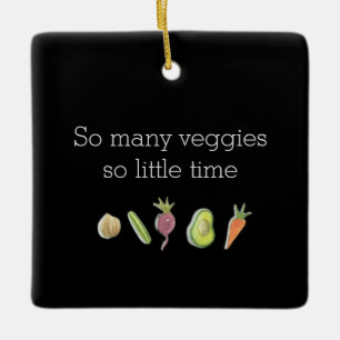 Grappig vegan zo veel groenten zo weinig tijd Kers Keramisch Ornament