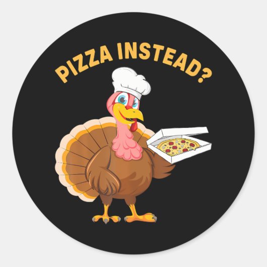 Grappig Vegetarisch Thanksgiving Vegan Turkije Ete Ronde Sticker (Voorkant)