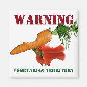 Grappig Vegetarisch / Veganistisch Gebied Magneet (Voorkant)