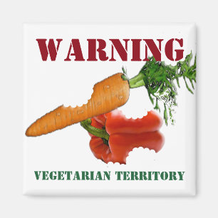 Grappig Vegetarisch / Veganistisch Gebied Magneet