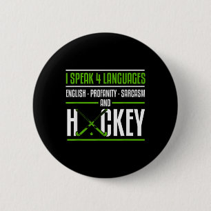 Grappig veldhockeyshirt grapjas sarcastisch veldho ronde button 5,7 cm