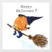 Grappig venster Cling Halloween Heksenpompoen Vlie Raamsticker (Vel)