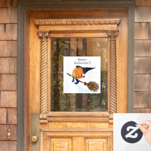 Grappig venster Cling Halloween Heksenpompoen Vlie Raamsticker (Huis Deur)