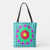 Grappig ventilator Power Bloom I + je rug. en idee Tote Bag (Achterkant)