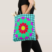 Grappig ventilator Power Bloom I + je rug. en idee Tote Bag (Dichtbij)