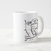 Grappig ventriloquisme gag. buikspreker grote koffiekop (Voorkant rechts)