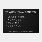 Grappig, verberg alsjeblieft pakketten voor mijn m deurmat (Voorkant)