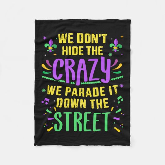 Grappig Verberg geen Gekke Parade in de straat Mar Fleece Deken (Voorkant)
