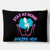 Grappig verblijf thuis Mam Roze & Blauw Trendy Des Etui (Achterkant)