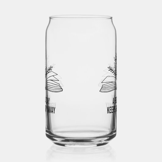 Grappig verboden boek liefhebber Drink blikglas Blikvorm Glas (Links)