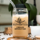 Grappig verboden boek liefhebber Drink blikglas Blikvorm Glas