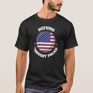 grappig Verdediging van de denkpolitie complottheo T-shirt