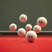 Grappig Verdrietig Gezicht Ping Pong Bal Pingpongbal