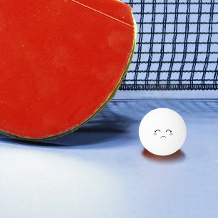Grappig Verdrietig Gezicht Ping Pong Bal Pingpongbal