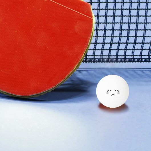 Grappig Verdrietig Gezicht Ping Pong Bal Pingpongbal