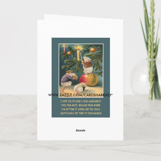 Grappig Verenigd Koninkrijk gezondheid en veilighe Feestdagen Kaart (Achterkant)