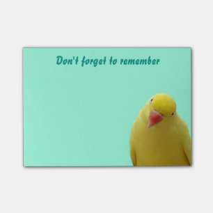 Grappig "Vergeet niet" Bird Sticky Notes