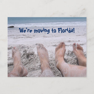 Grappig Verhuizen naar Florida adreswijziging Aankondigingskaart