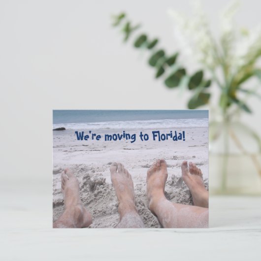 Grappig Verhuizen naar Florida adreswijziging Aankondigingskaart (Staand voorkant)