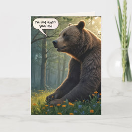 Grappig Verjaardag Beer in de zomer Bossen Kaart