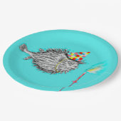 Grappig verjaardag Blowfish Party Papieren Bordje (Gekanteld)