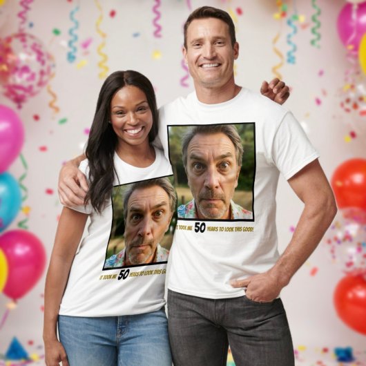 Grappig Verjaardag Crew Foto Age Fun Hilarisch T-shirt