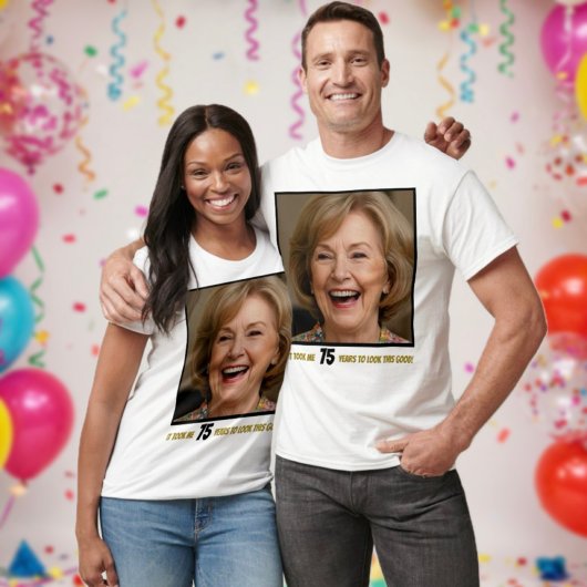 Grappig Verjaardag Crew Foto Age Fun Hilarisch T-shirt