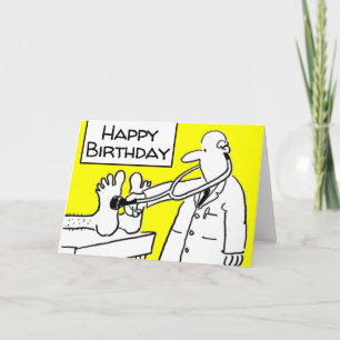 Grappig Verjaardag Dokter Labjas & Stethoscoop Kaart