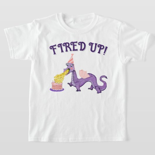 Grappig Verjaardag Dragon T-shirt (Laagn)