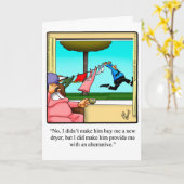 Grappig Verjaardag Humor Kaart Man (Gele Bloem)