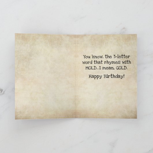 Grappig  verjaardag... - Ik zal het woord OUD niet Kaart (Binnen)