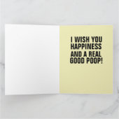 GRAPPIG VERJAARDAG TOILET PAPIER POEP KAARTEN (Binnen)