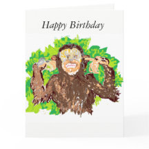 Grappig Verjaardag Wenskaart / Monkey