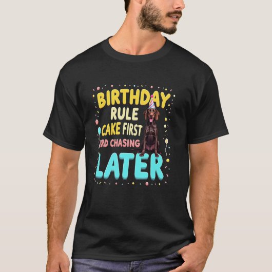 Grappig verjaardagscadeau Duitse Korthaar Pointer T-shirt (Voorkant)