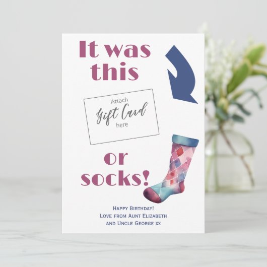 Grappig Verjaardagscadeau Kaart Voucher Holder (Staand voorkant)