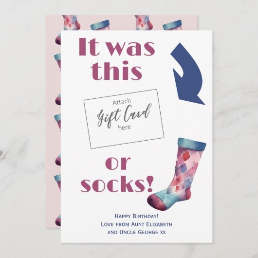 Grappig Verjaardagscadeau Kaart Voucher Holder (Voorkant / Achterkant)