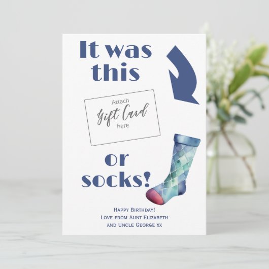 Grappig Verjaardagscadeau Kaart Voucher Holder (Staand voorkant)