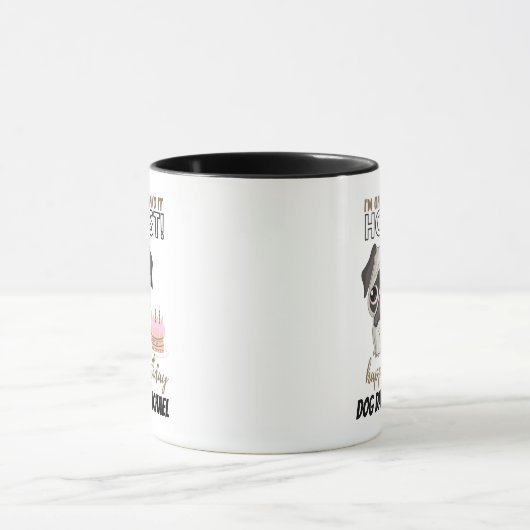 Grappig verjaardagscadeau voor FAwn PUG-hond Moede Mok (Midden)