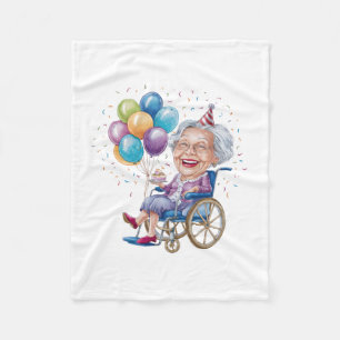 Grappig verjaardagscadeau voor oma voor oudere tan fleece deken