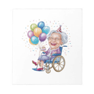 Grappig verjaardagscadeau voor oma voor oudere tan notitieblok