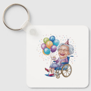 Grappig verjaardagscadeau voor oma voor oudere tan sleutelhanger