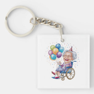 Grappig verjaardagscadeau voor oma voor oudere tan sleutelhanger