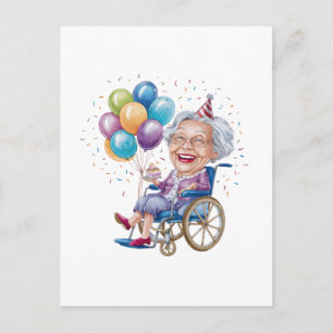Grappig verjaardagscadeau voor oma voor oudere tan uitnodiging briefkaart