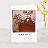 Grappig "Verjaardagsdiner" Wenskaart Kaart (Gele Bloem)