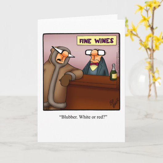 Grappig "Verjaardagsdiner" Wenskaart Kaart (Gele Bloem)