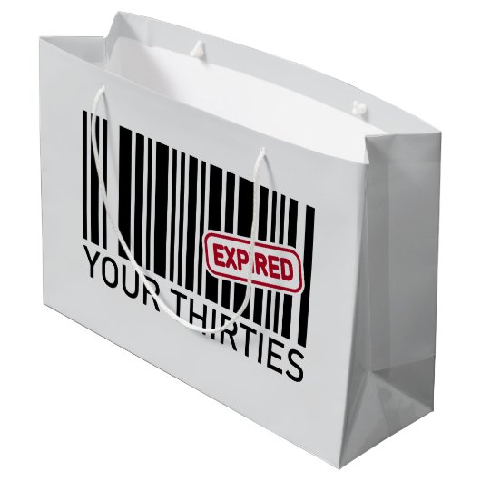 Grappig Verjaardagsfeest 40ste Groot Cadeauzakje (Achterkant Gekanteld)